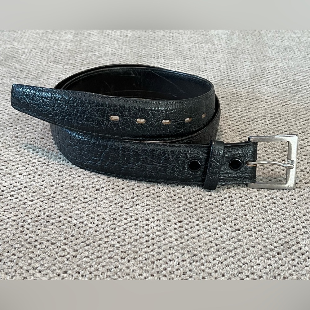 Vintage‎ Buxton Black Leather Belt 36